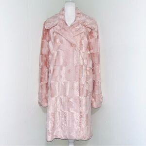 Nasty Gal NWT Premium Faux Fur Light Pink Jacket Lined Sexy Pockets SZ XSmall